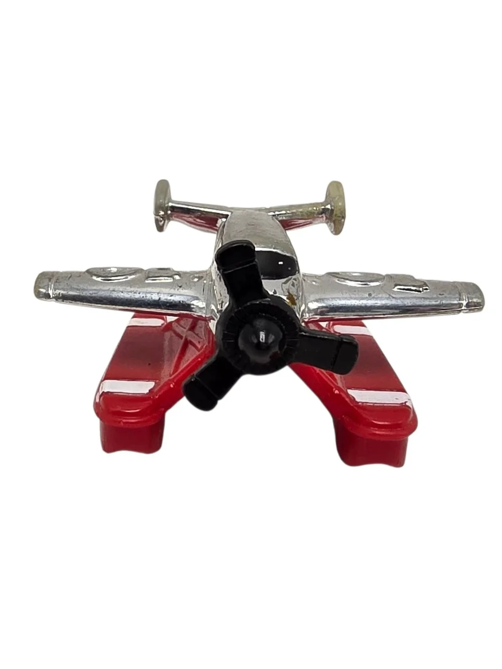 Vintage 1996 Galoob Micro Machines Ocean Flyer Float Plane Seaplane Chrome Red